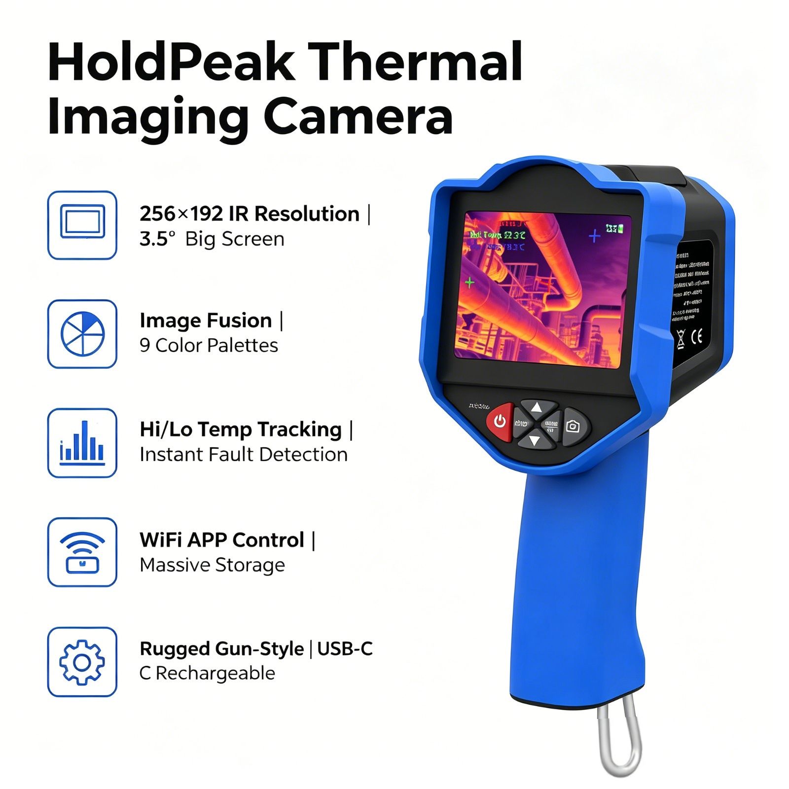 Thermal Imaging Camera 256X192 - 홀드피크 열화상 카메라 256x192 IR 50mK