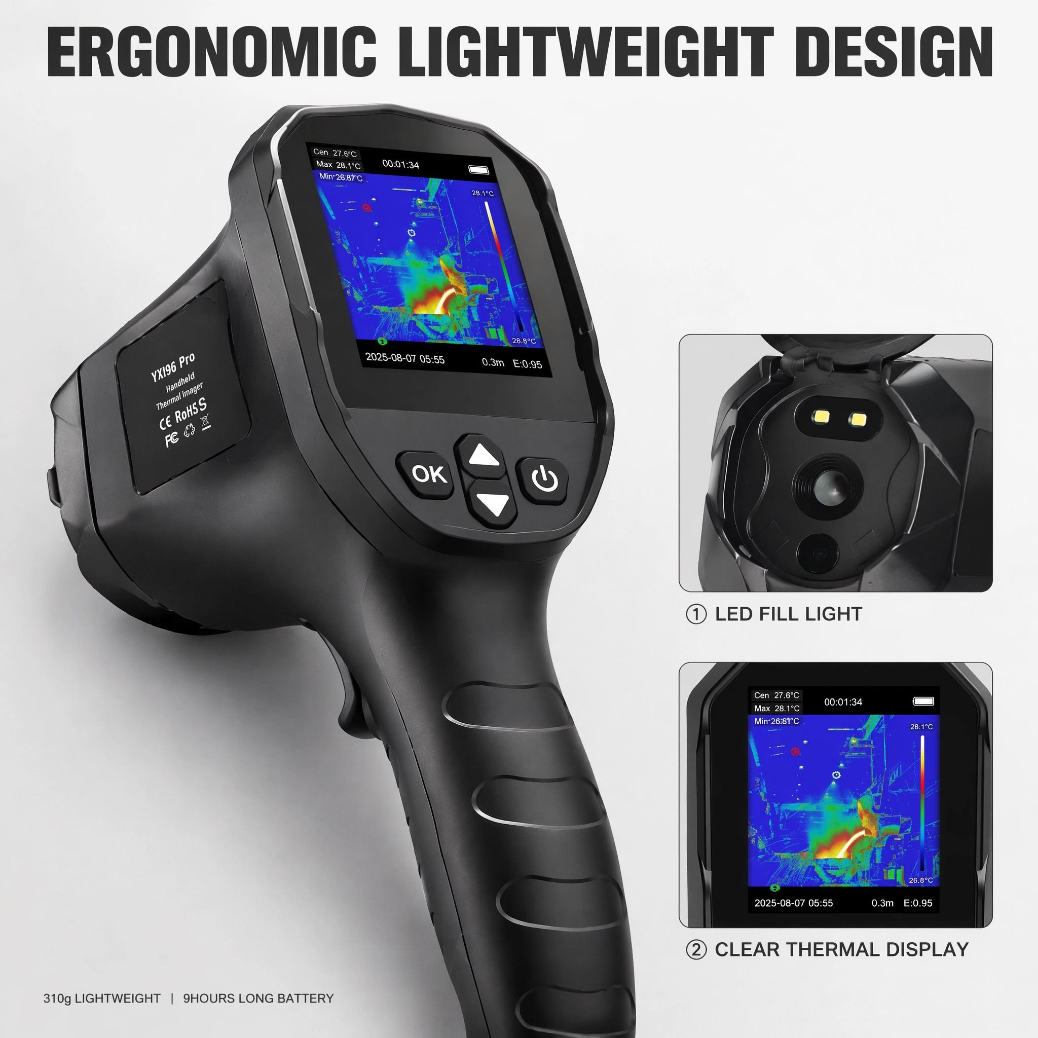 HP-YXI96/YXI96 Pro 휴대용 열화상 카메라 - Nf 521 Thermal Imaging Camera 리뷰 및 가격