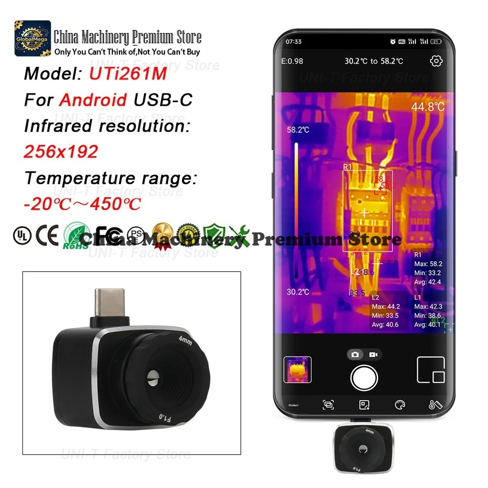UNI-T 적외선 열화상 카메라 UTi120Mobile - Thermal Imaging Camera 256X192 리뷰 및 가격